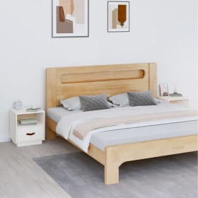 Bedside tables 2 units solid white pine wood 40x34x45 cm by vidaXL, Nightstands - Ref: Foro24-818298, Price: 71,93 €, Discoun...