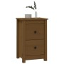 Solid pine wood honey brown bedside table 40x35x61.5 cm by vidaXL, Nightstands - Ref: Foro24-820952, Price: 53,51 €, Discount: %