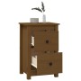 Solid pine wood honey brown bedside table 40x35x61.5 cm by vidaXL, Nightstands - Ref: Foro24-820952, Price: 53,51 €, Discount: %