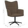 Silla de relajación con reposapiés de tela marrón de vidaXL, Sillones - Ref: Foro24-327977, Precio: 113,97 €, Descuento: %