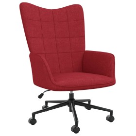 Sillón de relax de tela rojo tinto de vidaXL, Sillones - Ref: Foro24-328048, Precio: 137,99 €, Descuento: %