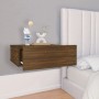 Mesita de noche flotante madera roble marrón 40x30x15 cm de vidaXL, Mesitas de noche - Ref: Foro24-815286, Precio: 30,21 €, D...