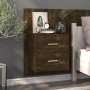 Smoked oak wall bedside table by vidaXL, Nightstands - Ref: Foro24-816958, Price: 34,87 €, Discount: %