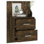 Smoked oak wall bedside table by vidaXL, Nightstands - Ref: Foro24-816958, Price: 34,87 €, Discount: %