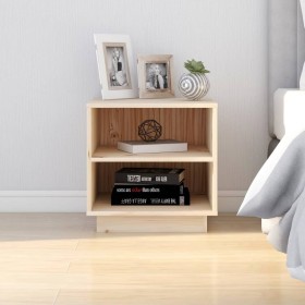 Solid pine wood bedside table 40x34x40 cm by vidaXL, Nightstands - Ref: Foro24-813325, Price: 42,25 €, Discount: %