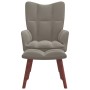 Light gray velvet recliner chair with footstool by vidaXL, Armchairs - Ref: Foro24-328062, Price: 116,43 €, Discount: %