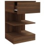 Oak brown plywood bedside table 40x35x65 cm by vidaXL, Nightstands - Ref: Foro24-816045, Price: 54,99 €, Discount: %