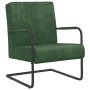 Silla voladiza de terciopelo verde oscuro de vidaXL, Sillones - Ref: Foro24-325726, Precio: 144,45 €, Descuento: %