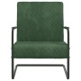 Silla voladiza de terciopelo verde oscuro de vidaXL, Sillones - Ref: Foro24-325726, Precio: 144,45 €, Descuento: %