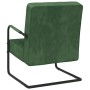 Silla voladiza de terciopelo verde oscuro de vidaXL, Sillones - Ref: Foro24-325726, Precio: 144,45 €, Descuento: %