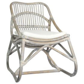 Silla de ratán lino gris de vidaXL, Sillones - Ref: Foro24-325482, Precio: 123,99 €, Descuento: %