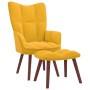 Relax armchair with yellow mustard velvet footstool by vidaXL, Armchairs - Ref: Foro24-328069, Price: 141,99 €, Discount: %