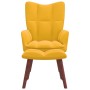 Relax armchair with yellow mustard velvet footstool by vidaXL, Armchairs - Ref: Foro24-328069, Price: 115,31 €, Discount: %