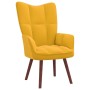 Relax armchair with yellow mustard velvet footstool by vidaXL, Armchairs - Ref: Foro24-328069, Price: 115,31 €, Discount: %