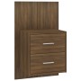 Mesita de noche de pared 2 unidades marrón roble de vidaXL, Mesitas de noche - Ref: Foro24-816963, Precio: 99,98 €, Descuento: %