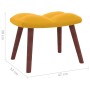 Relax armchair with yellow mustard velvet footstool by vidaXL, Armchairs - Ref: Foro24-328069, Price: 115,31 €, Discount: %