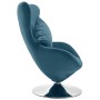 Sillón egg giratorio de terciopelo con cojín azul de vidaXL, Sillones - Ref: Foro24-326210, Precio: 249,30 €, Descuento: %