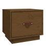 Mesita de noche madera maciza de pino marrón miel 40x34x35 cm de vidaXL, Mesitas de noche - Ref: Foro24-818291, Precio: 36,99...