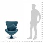 Sillón egg giratorio de terciopelo con cojín azul de vidaXL, Sillones - Ref: Foro24-326210, Precio: 249,30 €, Descuento: %