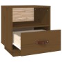 Honey brown solid pine wood bedside table 40x34x45 cm by vidaXL, Nightstands - Ref: Foro24-818301, Price: 40,92 €, Discount: %