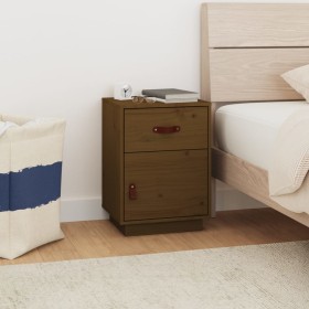 Bedside table solid honey brown pine wood 40x34x55 cm by vidaXL, Nightstands - Ref: Foro24-818311, Price: 43,99 €, Discount: %