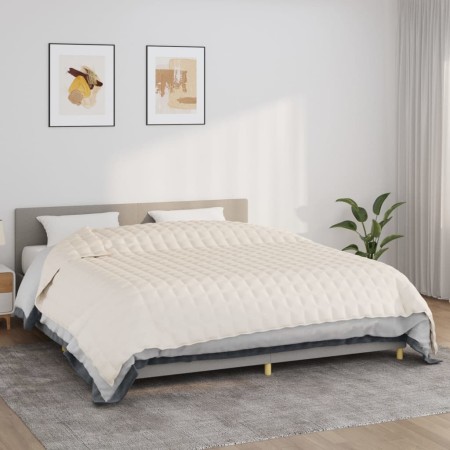 Manta con peso tela color crema claro 220x260 cm 11 kg de vidaXL, Mantas - Ref: Foro24-350766, Precio: 91,99 €, Descuento: %