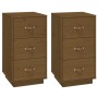 Two pine wood bedside tables honey brown 40x40x75 cm by vidaXL, Nightstands - Ref: Foro24-818342, Price: 186,64 €, Discount: %