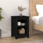 Mesitas de noche 2 uds madera maciza de pino negro 40x35x55 cm de vidaXL, Mesitas de noche - Ref: Foro24-820965, Precio: 77,9...