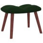 Silla mecedora con reposapiés terciopelo verde oscuro de vidaXL, Mecedoras - Ref: Foro24-328152, Precio: 181,68 €, Descuento: %