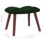 Silla mecedora con reposapiés terciopelo verde oscuro de vidaXL, Mecedoras - Ref: Foro24-328152, Precio: 181,68 €, Descuento: %