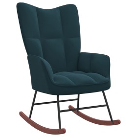 Silla mecedora de terciopelo azul de vidaXL, Mecedoras - Ref: Foro24-328149, Precio: 111,95 €, Descuento: %