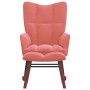 Rocking chair with pink velvet footrest by vidaXL, Rocking chairs - Ref: Foro24-328154, Price: 177,75 €, Discount: %