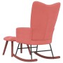 Silla mecedora con reposapiés terciopelo rosa de vidaXL, Mecedoras - Ref: Foro24-328154, Precio: 185,84 €, Descuento: %