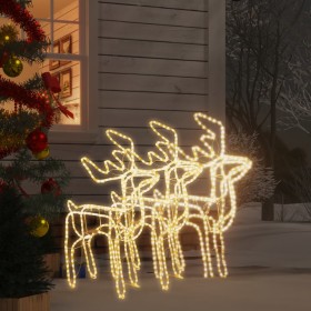 Christmas reindeer figure 3 units warm white 76x42x87 cm by vidaXL, Christmas lights - Ref: Foro24-3154301, Price: 139,84 €, ...