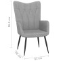 Sillón de relax de tela gris claro de vidaXL, Sillones - Ref: Foro24-327545, Precio: 91,86 €, Descuento: %