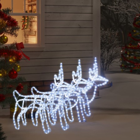 Christmas reindeer figure 3 units cold white 60x30x60 cm by vidaXL, Christmas lights - Ref: Foro24-3154316, Price: 100,99 €, ...