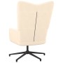 Silla de relajación con reposapiés tela crema de vidaXL, Sillones - Ref: Foro24-327580, Precio: 88,41 €, Descuento: %