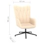 Silla de relajación con reposapiés tela crema de vidaXL, Sillones - Ref: Foro24-327580, Precio: 88,41 €, Descuento: %