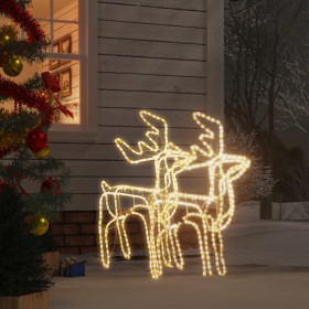 Christmas reindeer figure 2 units warm white 76x42x87 cm by vidaXL, Christmas lights - Ref: Foro24-3154300, Price: 97,14 €, D...