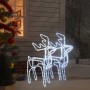 Christmas reindeer figure 2 units cold white 76x42x87 cm by vidaXL, Christmas lights - Ref: Foro24-3154312, Price: 92,92 €, D...