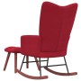 Silla mecedora con reposapiés terciopelo rojo tinto de vidaXL, Mecedoras - Ref: Foro24-328155, Precio: 148,91 €, Descuento: %