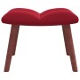 Silla mecedora con reposapiés terciopelo rojo tinto de vidaXL, Mecedoras - Ref: Foro24-328155, Precio: 148,91 €, Descuento: %