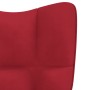 Silla mecedora con reposapiés terciopelo rojo tinto de vidaXL, Mecedoras - Ref: Foro24-328155, Precio: 148,91 €, Descuento: %