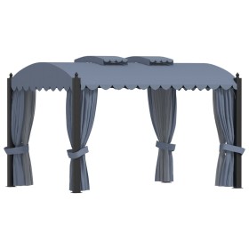 Gazebo with anthracite gray steel curtains 3x4 m by vidaXL, Tents and gazebos - Ref: Foro24-48056, Price: 666,71 €, Discount: %