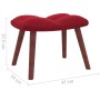 Silla mecedora con reposapiés terciopelo rojo tinto de vidaXL, Mecedoras - Ref: Foro24-328155, Precio: 148,91 €, Descuento: %