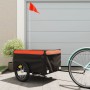 Black and orange iron bicycle trailer 45 kg by vidaXL, Bicycle trailers - Ref: Foro24-94082, Price: 78,47 €, Discount: %