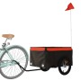 Black and orange iron bicycle trailer 45 kg by vidaXL, Bicycle trailers - Ref: Foro24-94082, Price: 78,47 €, Discount: %