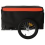 Black and orange iron bicycle trailer 45 kg by vidaXL, Bicycle trailers - Ref: Foro24-94082, Price: 78,47 €, Discount: %