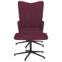 Silla de relajación con taburete de tela morado de vidaXL, Sillones - Ref: Foro24-327588, Precio: 86,99 €, Descuento: %