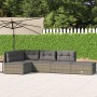 5-teiliges Gartenmöbel-Set und graue synthetische Rattankissen von vidaXL, Gartensets - Ref: Foro24-319608, Preis: 480,90 €, ...